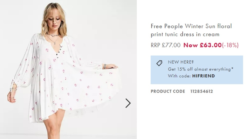 The price of the dress Alia Bhatt wore. (asos.com) The price of the dress Alia Bhatt wore. (asos.com)