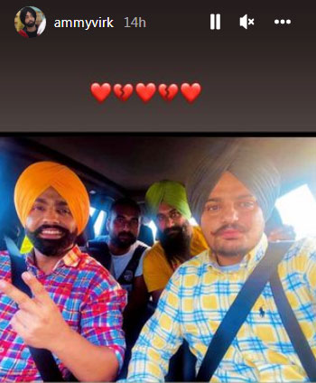 Ammy Virk shared a picture with late Sidhu Moose Wala.&nbsp;