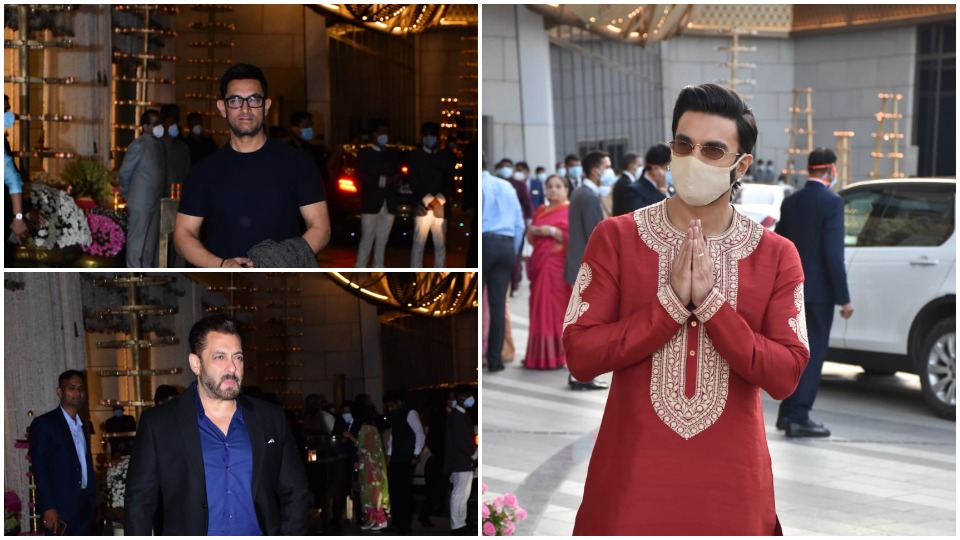 Aamir Khan, Ranveer Singh and Salman Khan at the ceremony.