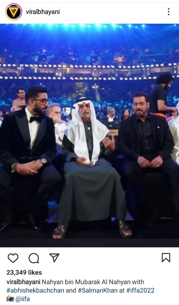 Abhishek Bachchan and Salman Khan at IIFA Awards.&nbsp;