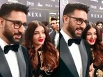 Abhishek Bachchan and Aishwarya Rai at the IIFA awards.&nbsp;