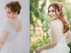 Gown looks pretty and sophisticated.