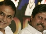 Sunil Gavaskar (L) and Kapil Dev