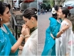Neetu Kapoor and Nora Fatehi meet for the filming of Dance Deewane Juniors. Neetu Kapoor and Nora Fatehi meet for the filming of Dance Deewane Juniors.