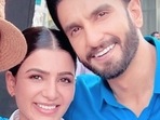 Samantha Ruth Prabhu shared a picture with Ranveer on Instagram. Samantha Ruth Prabhu shared a picture with Ranveer on Instagram. 