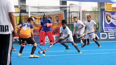It is Friends Club Roomi ’s maiden victory in the Olympian Prithipal Singh Hockey Festival held in Ludhiana. (HT PHOTO) It is Friends Club Roomi ’s maiden victory in the Olympian Prithipal Singh Hockey Festival held in Ludhiana. (HT PHOTO)