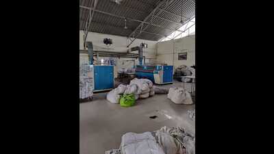 The laundry at the railway colony near Prayagraj junction (HT File)