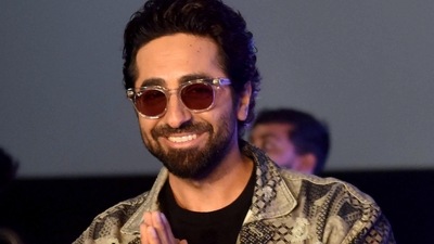 Ayushmann Khurrana during a press meet for Anek in Kolkata. (PTI)