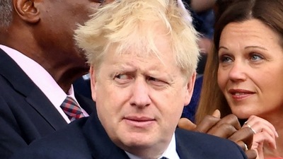 Britain's Prime Minister Boris Johnson at the Platinum Pageant in London, as part of Queen Elizabeth II's platinum jubilee celebrations. (AFP file)