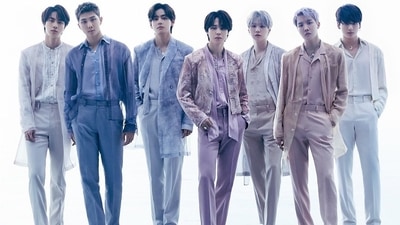 BTS members Jin, RM, V, Jimin, Suga, J-Hope, and Jungkook.