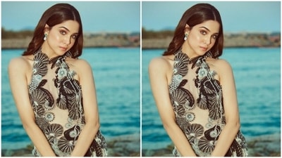 Styled by fashion stylist Chandini Whabi, Sharvari wore her tresses open in soft wavy curls with a middle part. (Instagram/@sharvari)