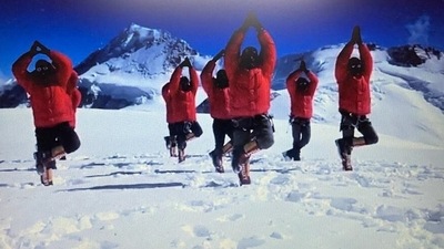 The Indo Tibetan Border Police (ITBP) personnel perform Yoga near Mount Abi Gamin in Uttarakhand. (Twitter/ANI) The Indo Tibetan Border Police (ITBP) personnel perform Yoga near Mount Abi Gamin in Uttarakhand. (Twitter/ANI)