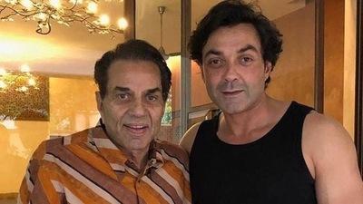Bobby Deol has denied reports that Dharmendra is in hospital.