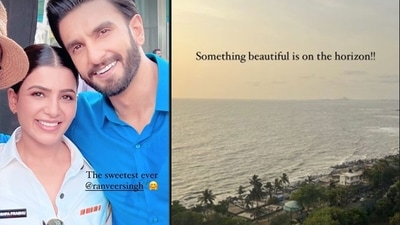 Samantha Ruth Prabhu shared a picture with Ranveer on Instagram. Samantha Ruth Prabhu shared a picture with Ranveer on Instagram. 