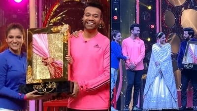 Ankita Lokhande and Vicky Jain win Smart Jodi. Ankita Lokhande and Vicky Jain win Smart Jodi. 