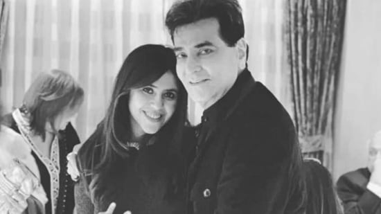 Ekta Kapoor with father Jeetendra.