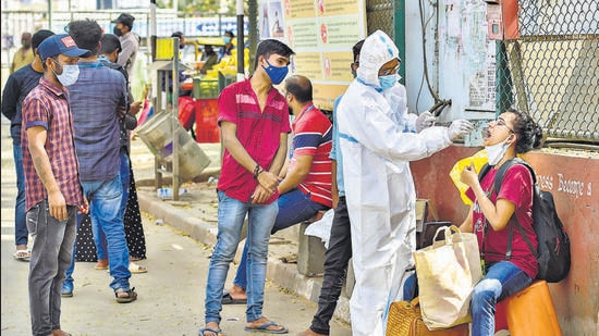 A decision to ascertain measures to contain the rising cases of Covid-19 in the state will be taken after a meeting with the state health department and medical experts, Karnataka chief minister Basavaraj Bommai said. (PTI) A decision to ascertain measures to contain the rising cases of Covid-19 in the state will be taken after a meeting with the state health department and medical experts, Karnataka chief minister Basavaraj Bommai said. (PTI)