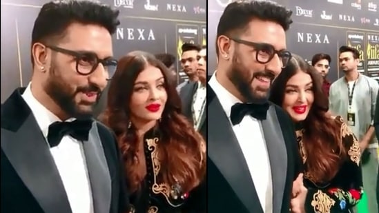 Abhishek Bachchan and Aishwarya Rai at the IIFA awards. Abhishek Bachchan and Aishwarya Rai at the IIFA awards. 