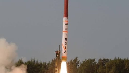India carries out a training launch of Agni 4 Intermediate-Range Ballistic Missile from APJ Abdul Kalam Island in Odisha.