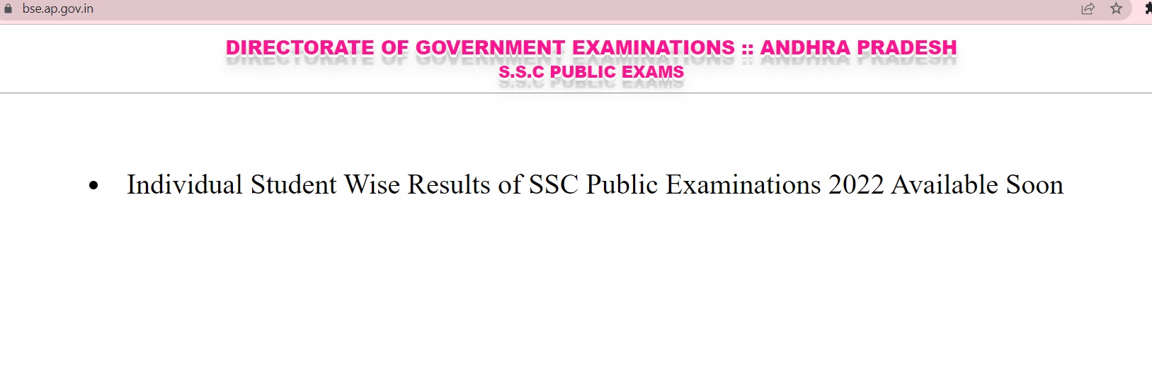 AP SSC result soon تحديثات حية لنتيجة AP SSC 2022: Manabadi result out 67.27٪ pass، الارتباط هنا