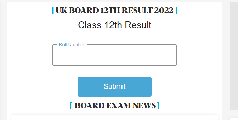 UK Board class 12th result UK Board class 12th result