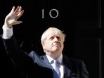 Britain's new Prime Minister Boris Johnson gestures after giving a speech outside 10 Downing Street in London.(AFP) Britain's new Prime Minister Boris Johnson gestures after giving a speech outside 10 Downing Street in London.(AFP)