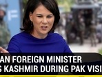 GERMAN FOREIGN MINISTER TALKS KASHMIR DURING PAK VISIT GERMAN FOREIGN MINISTER TALKS KASHMIR DURING PAK VISIT
