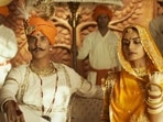 Akshay Kumar and Manushi Chillar in Samrat Prithviraj. Akshay Kumar and Manushi Chillar in Samrat Prithviraj.