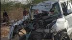 Eight people were killed and one injured in a road accident near GudaMalani area in Rajasthan’s Barmer late on Monday night. (HT PHOTO.) Eight people were killed and one injured in a road accident near GudaMalani area in Rajasthan’s Barmer late on Monday night. (HT PHOTO.)