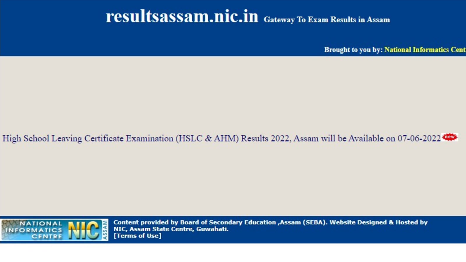 Assam HSLC Result 2022 Live: SEBA Class 10th result on sebaonline.org at 10 am