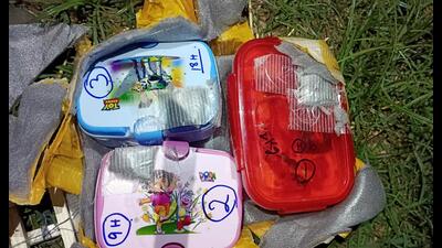 Three magnetic IEDs were found inside the tiffin boxes in Kanachak area of the Jammu district. (ANI)