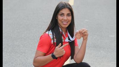 Manisha Moun, a Bronze medallist at the Women’s World Boxing Championships, was recently felicitated by the Sports Authority of India and Union Minister for Youth Affairs and Sports Anurag Thakur. (Photo: Manoj Verma/HT)