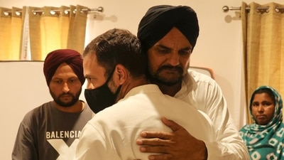 Rahul Gandhi today met Sidhu Moose Wala's family in their native village.
