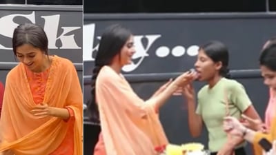 Tejasswi Prakash with her fans.