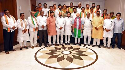 The Bharatiya Janata Party is eying the southern state for big gains after putting up a string of impressive electoral performances, including in the 2019 Lok Sabha polls, Assembly bypolls and Hyderabad municipal polls. (ANI)