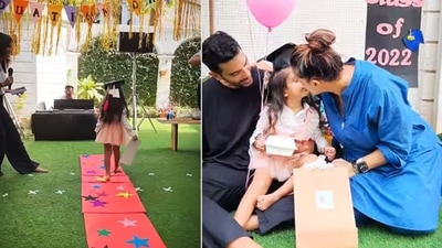 Neha Dhupia has shared a glimpse of Mehr's graduation day. Neha Dhupia has shared a glimpse of Mehr's graduation day. 