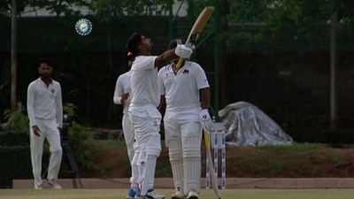 Mumbai's Suved Parkar scored a double-hundred on first-class debut. (BCCI) Mumbai's Suved Parkar scored a double-hundred on first-class debut. (BCCI)