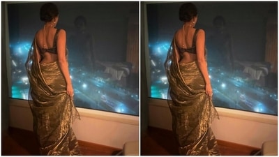 On Monday, Sobhita took to Instagram to post several photos of herself from the pre-release event of her recently-released film Major. She captioned the post, "What do you call yourself when actually you are one half woman and one half wind? From Major pre-release event in Visakhapatnam." (Instagram)