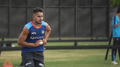 Umran Malik bowling in the nets ahead of first T20I vs South Africa