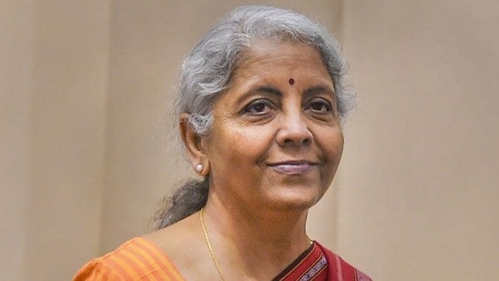 Union Finance Minister Nirmala Sitharaman at the 'Iconic Week Celebration' of the Ministry of Finance in New Delhi on Tuesday.A) (PTI PHOTO.) Union Finance Minister Nirmala Sitharaman at the 'Iconic Week Celebration' of the Ministry of Finance in New Delhi on Tuesday.A) (PTI PHOTO.)