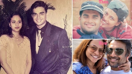 R Madhavan with wife Sarita.&nbsp;