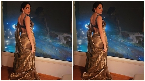 Coming to the outfit, Sobhita's saree is sustainably made and from the shelves of the clothing label Akaaro. It is handwoven in fine silk and zari on a traditional loom in central India and comes in a rustic golden hue. The six yards is lightweight, making it a perfect pick for attending events all year round.(Instagram)