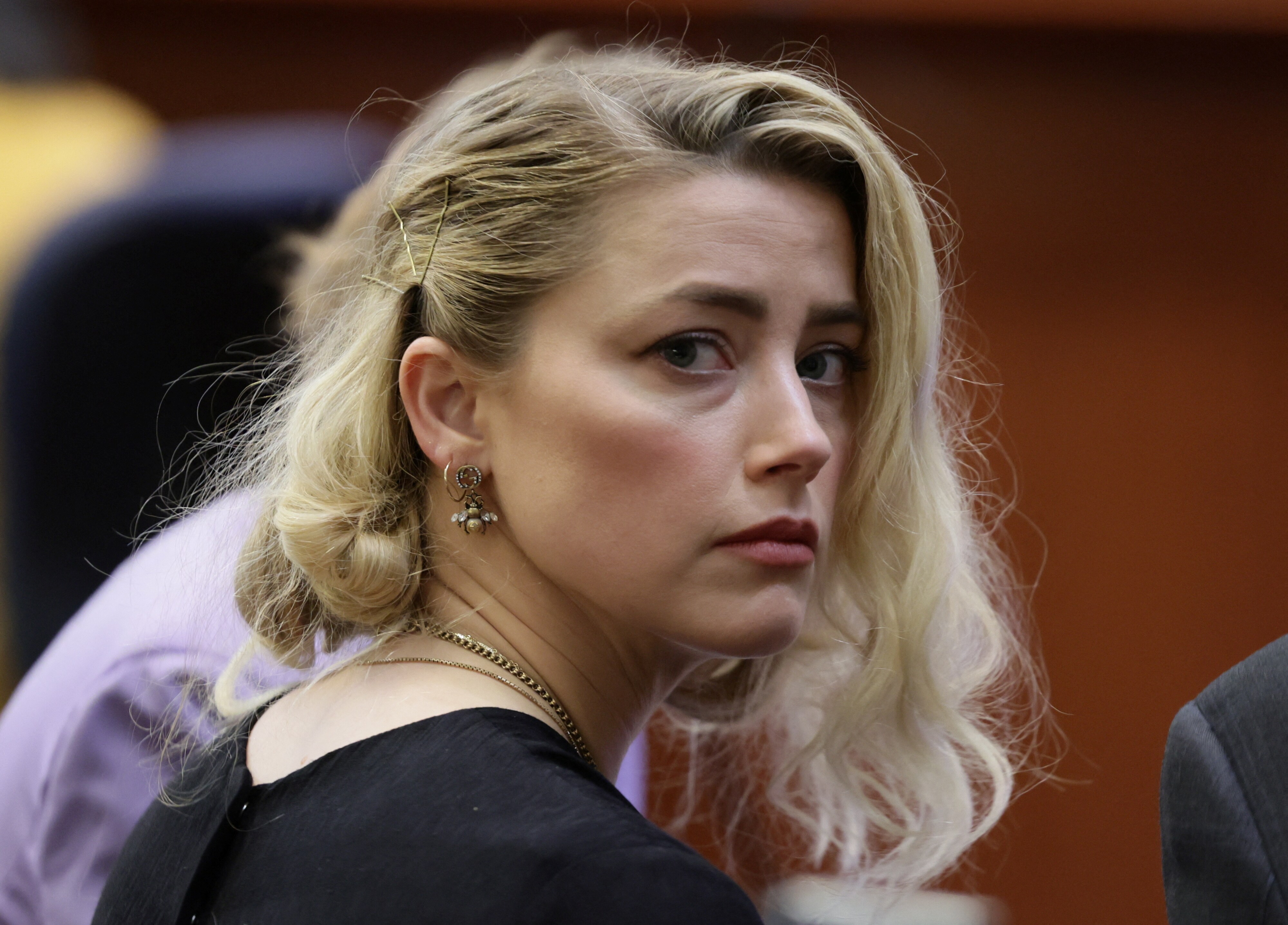 Amber Heard during her defamation trial against ex-husband Johnny Depp in a US court. (Reuters)