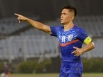 Sunil Chhetri in action during the AFC Asian Cup 2023 Qualifiers match against Cambodia(ANI) Sunil Chhetri in action during the AFC Asian Cup 2023 Qualifiers match against Cambodia(ANI)