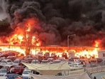 Fire at the electric motor parking Jamia Nagar.