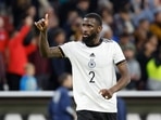 Germany's Antonio Rudiger acknowledges fans after the match&nbsp;