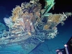 Screen grab of a video released by the Colombian Presidency showing images of the wrecked Spanish galleon San Jose, off the coast of Cartagena, in the Caribbean Sea, Colombia.(AFP)