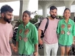 Virat Kohli and Anushka Sharma at Mumbai airport.