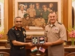 General Charles A Flynn calls on Indian Army chief General Manoj Pande.
