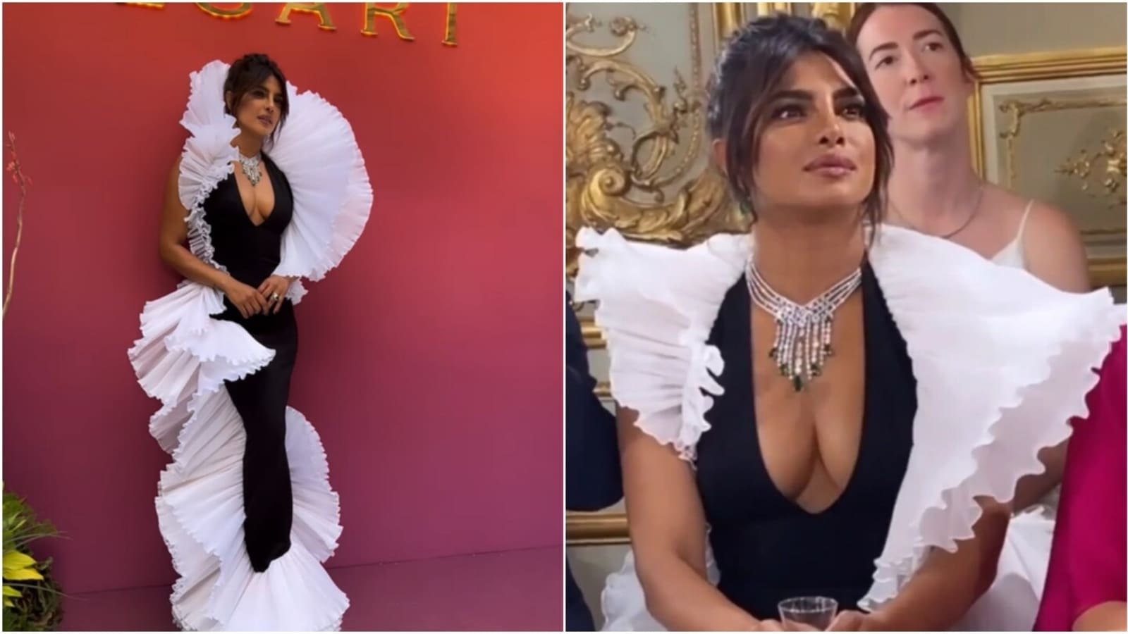 Priyanka Chopra Ki Sexy Video - Priyanka Chopra attends Bulgari event in bold gown; makes Jameela Jamil  gasp | Bollywood - Hindustan Times
